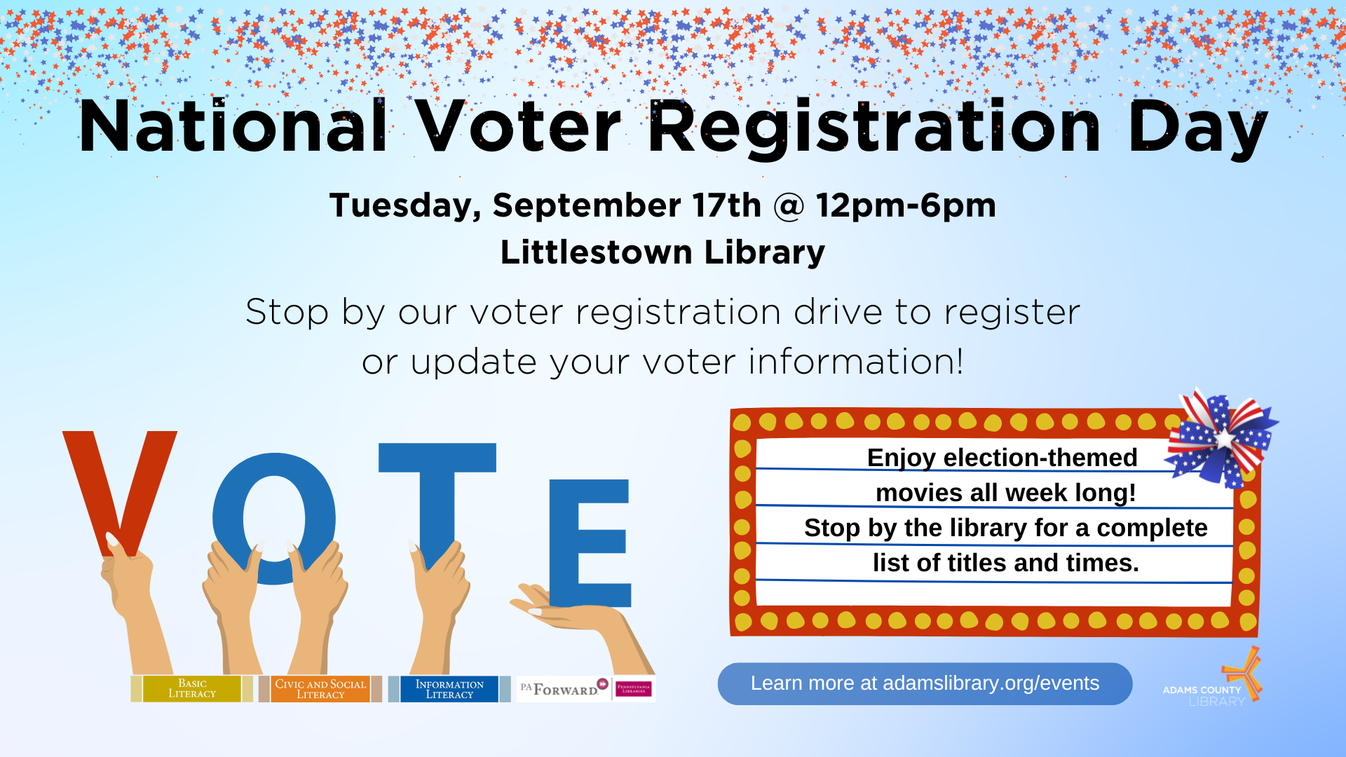 National Voter Registration Day Sept. 17: WAGAP events in Bingen, Goldendale, Stevenson