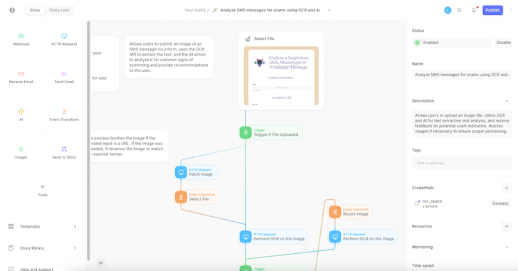 How to Set up an Automated SMS Analysis Service with AI in Tines