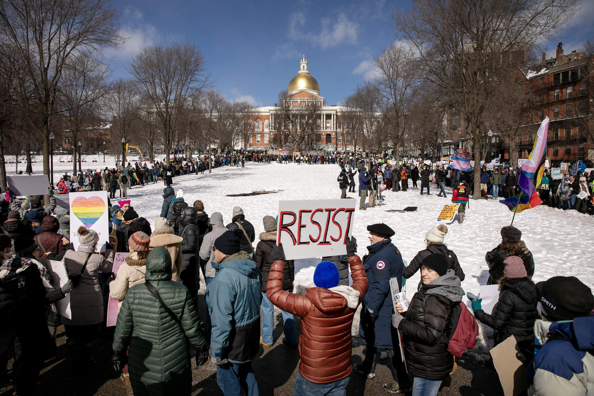 Hundreds rally on President’s Day