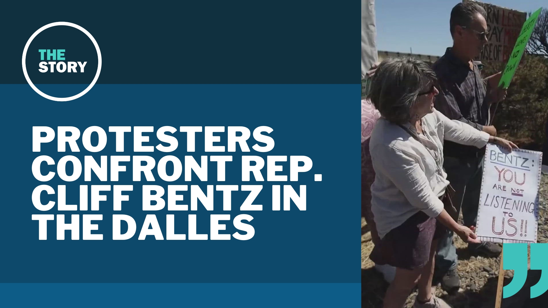Bentz promotes Big Beautiful Bill at The Dalles Rotary meeting, attracts protesters