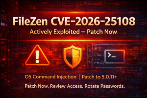 CISA Confirms Active Exploitation of FileZen CVE-2026-25108 Vulnerability