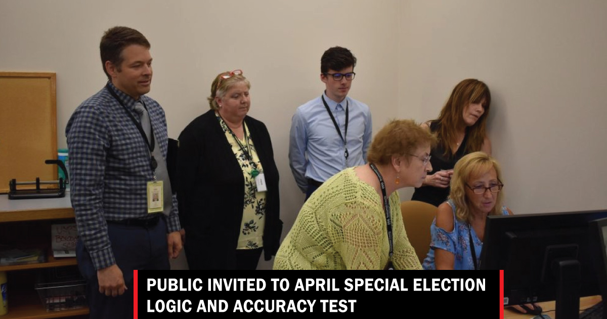 Logic and Accuracy Test Scheduled for July 17 Primary and Special Election