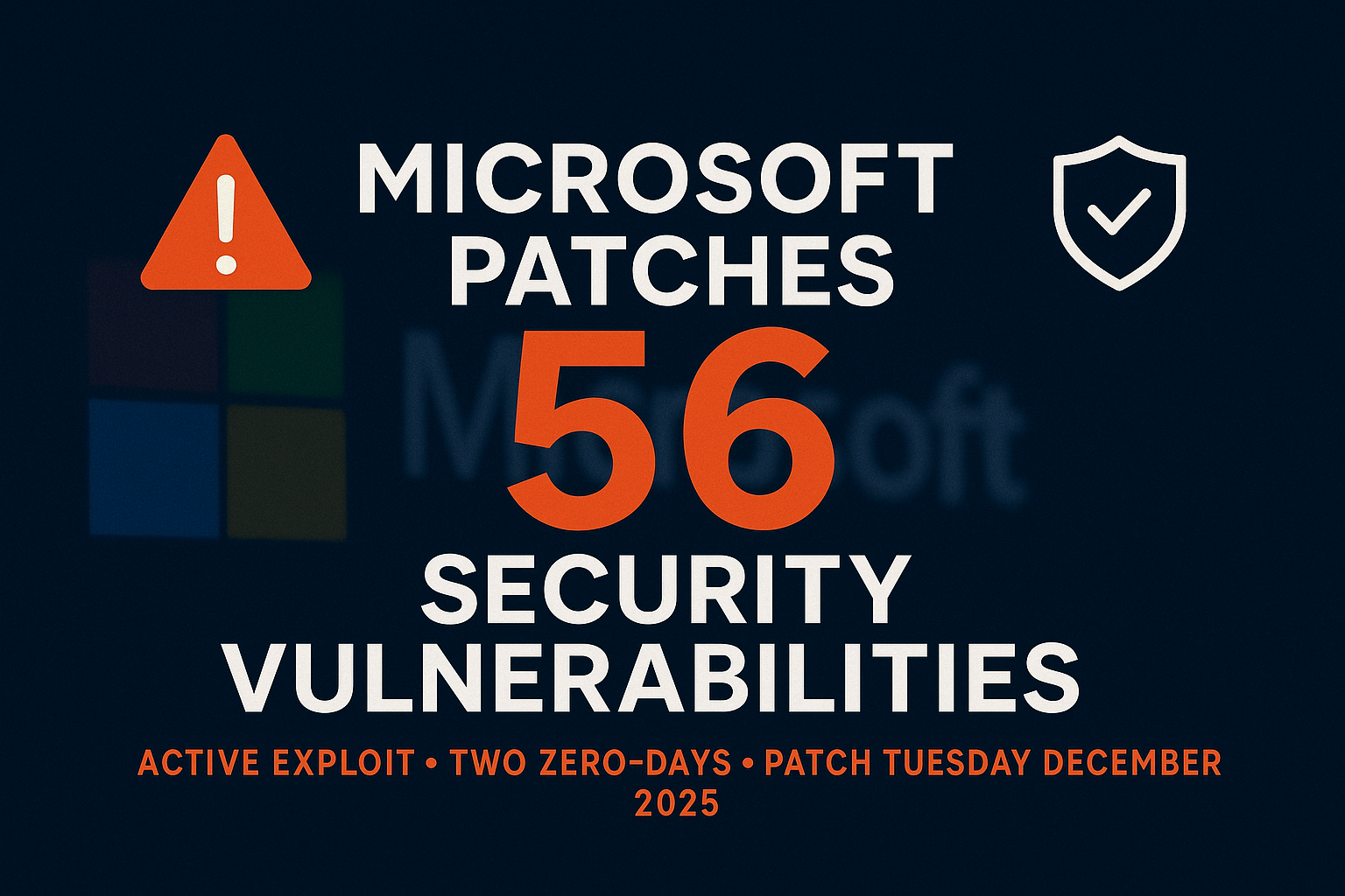 Microsoft Issues Security Fixes for 56 Flaws, Including Active Exploit and Two Zero-Days