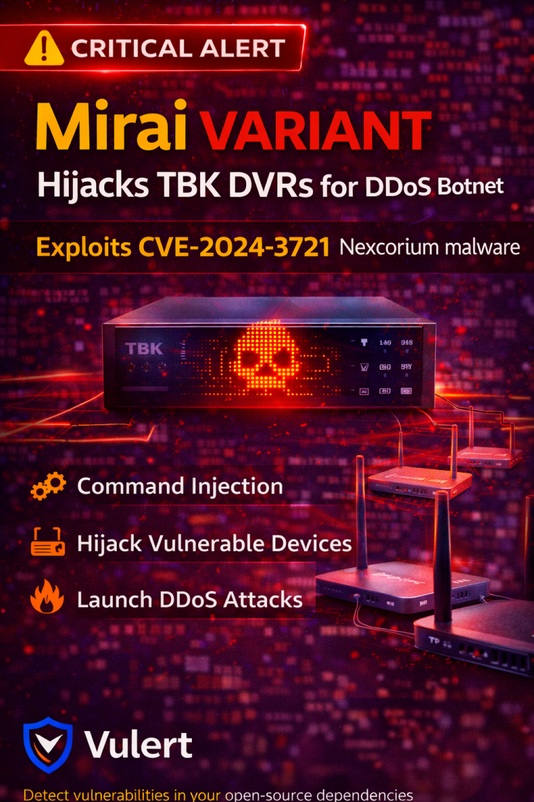 Mirai Variant Nexcorium Exploits CVE-2024-3721 to Hijack TBK DVRs for DDoS Botnet