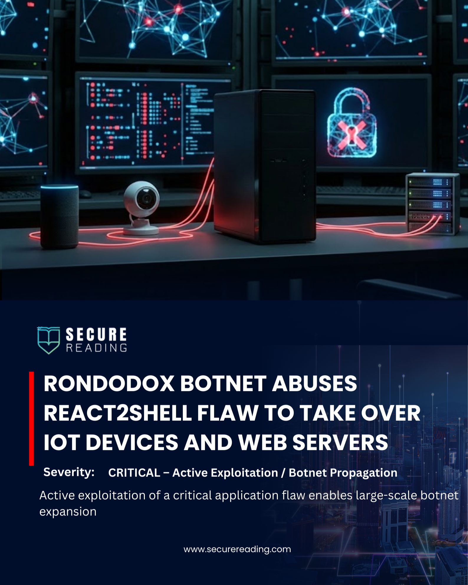 RondoDox Botnet Exploits Critical React2Shell Flaw to Hijack IoT Devices and Web Servers
