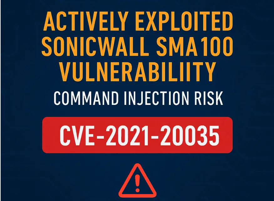 SonicWall Fixes Actively Exploited CVE-2025-40602 in SMA 100 Appliances